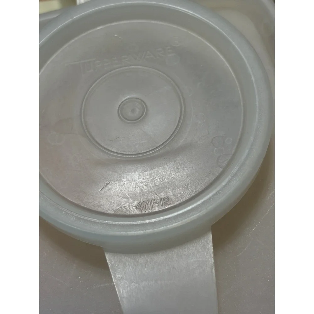 Tupperware Modular Mates Super Oval Sheer Wht Pour Spout Container 471-12 9.5in